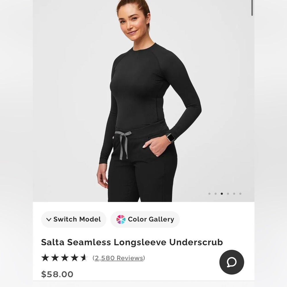 Figs under scrub long sleeve